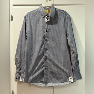 Men's Gingham Checkered Button-Down Shirt M